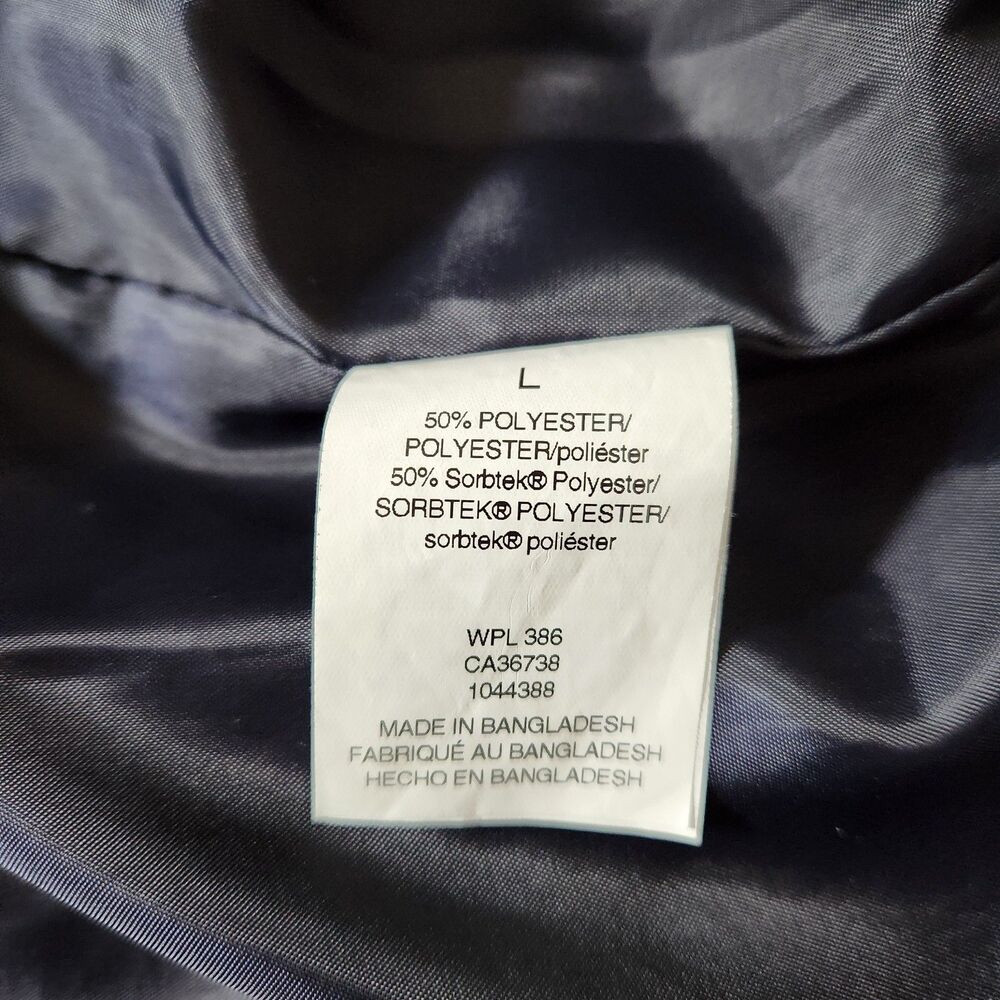 Haggar Navy Blue Bomber Jacket Men’s Size Large - Picture 7 of 7